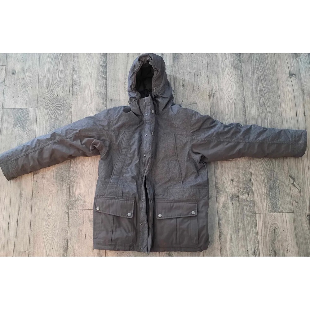 The North Face Mountain Range Down Insulated Winter Jacket Gray Mens Size Medium